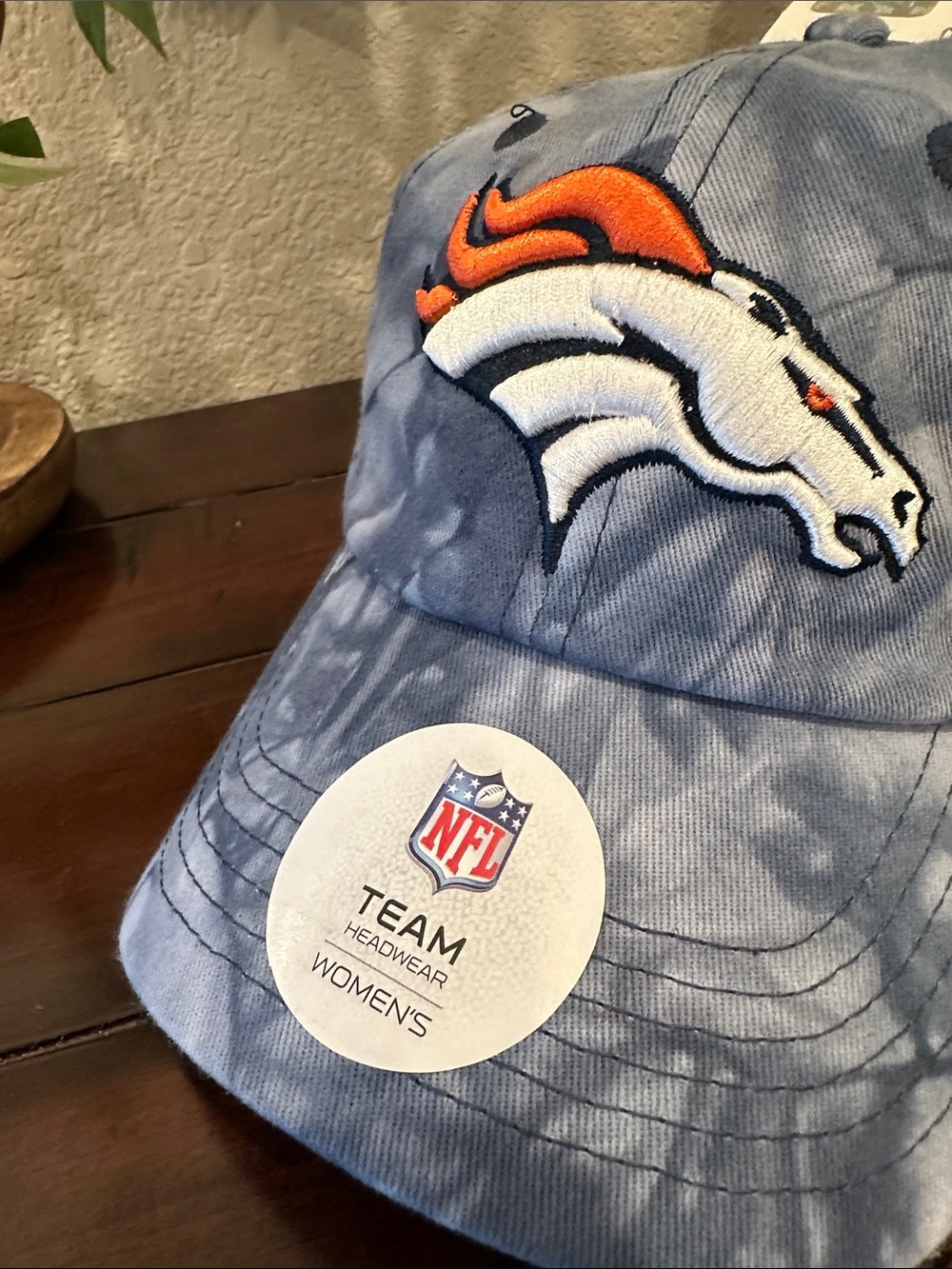 Denver Broncos Women's Tie-Dye Cap - Blue/Orange/White - Picture 2 of 8